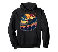 Sezione Fan Flying Flag Felpa con Cappuccio, Unisex per Adulti, Nero, L