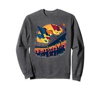 Sezione Fan Flying Flag Felpa, Unisex per Adulti, Grigio Scuro, L