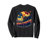 Sezione Fan Flying Flag Felpa, Unisex per Adulti, Nero, L
