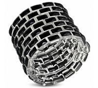Sezione Stretch Nero Griglia Stretch Braccialetto