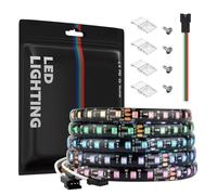 SEZO Striscia LED RGB WS2811 IC 5M 108LEDs/m Striscia luminosa ad alta densità DC24V Larghezza 8mm Striscia luminosa dimmerabile a colori da sogno IP65 Impermeabile per progetti fai da te di interior