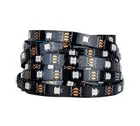 SEZO WS2812B ECO LED Strip Light 16.4FT/5M 30LEDs/m 150Pixel Indirizzabile Individualmente Programmabile 5050SMD Digital RGB Lega Fili Flessibile Colore Sogno IP30 Non-Waterproof PCB Nero DC5V