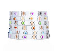 SEZO WS2812B ECO Striscia LED 5M 150LEDs DC5V Indirizzabile Individualmente SMD 5050 RGB Pixel Colore da Sogno Programmabile Neopixel LED Striscia Flessibile IP30 Non Impermeabile Bianco PCB