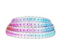 SEZO WS2812B ECO Tira LED 1M 144LEDs DC5V Direccionable individualmente SMD5050 144 Pixel Dream Color Programable Tira de luz LED Flexible IP65 Impermeable Blanco PCB (WS2812E)