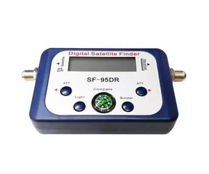 SF-95DR - SF-95DR - SF-95DR - Ricerca satellitare digitale, display LCD con retroilluminazione, segnale audio e indicatore LED, chiave ATT, senza batteria, 130 x 65 x 27 mm