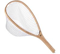 SF Fly Fishing Landing Soft Rubber Mesh Trout Catch and Release Net with Black Magnetic Net Release Combo Kit (Clear A Combo Small Holes)