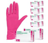 SF Guanti Nitrile L Magenta - 1000 Guanti Monouso Resistenti e Professionali (10×100), Senza Lattice e Senza Polvere