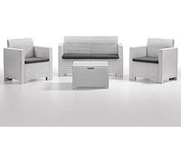 SF SAVINO FILIPPO Set Nebraska Salottino 4 Posti, Bianco, 281 x 155 x 79 cm