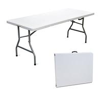 SF SAVINO FILIPPO Tavolo Tavolino pieghevole set birreria in dura resina 180x74xH74 cm per sagra campeggio fiera casa