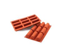 silikomart | SF130 Stampo in Silicone per Monoporzioni Midi BÛCHE, Antiaderente, 9 Monoporzioni, Confezione da 1 Stampo per Dolci, 84 x 32 mm, h 35 mm, Made in Italy