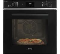 Smeg sf6400s1pzb forno con sistema pizza integrato, nero, estetica selezione 9 funzioni