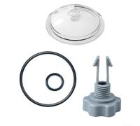 SF80110-1 - Coperchio per trappola per foglie con O-Ring e valvola, compatibile con pompa filtro a sabbia Intex da 12 pollici, in plastica trasparente grigia, nera, parte di ricambio per la