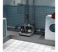 SFA - Sanicom 2 - Stazione di sollevamento dell'acqua calda fino a 90 °C - Per uso intensivo - 2 motori, 2 pompe, 2 serbatoi, 2 ingressi - Locale commerciale - 59 x 48,9 x 40,2 cm - 1500W