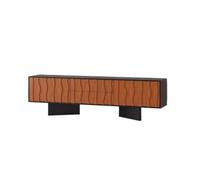 SFANIIX Console Multimediale Moderna Mobile Audiovisivo Retrò Francese In Legno Massello Con Onda Alta, TV per Soggiorno Camera da Letto