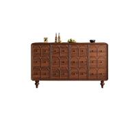 SFANIIX Mobile Buffet Armadio d'Ingresso in Legno Massello 160 cm, Tavolo con Ripostiglio Decorativo per Casa, adatto a Soggiorno, Cucina, Ingresso, Camera da Letto etc Credenza con Contenitore