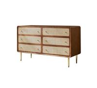 SFANIIX Mobile Buffet Credenza in legno di rattan, moderna credenza con cassetto for sala da pranzo, credenza for ingresso Credenza con Contenitore