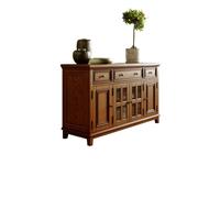 SFANIIX Mobile Buffet Credenza in legno massello contro il muro, mobiletto portaoggetti retrò, mobiletto da tè, mobiletto da cucina Credenza con Contenitore