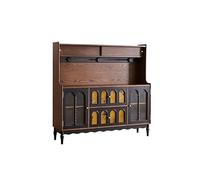 SFANIIX Mobile Buffet Credenza in legno massello da 150 cm, da appendere al muro, for soggiorno, cucina Credenza con Contenitore