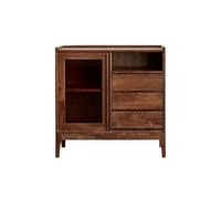 SFANIIX Mobile Buffet Credenza in noce da 120 cm for cucina e sala da pranzo Credenza con Contenitore