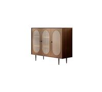 SFANIIX Mobile Buffet Credenza in rattan retrò, mobiletto da cucina, mobiletto moderno for il vino del ristorante Credenza con Contenitore(S)
