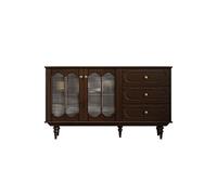 SFANIIX Mobile Buffet Credenza retrò in legno massello, mobiletto portaoggetti da parete, mobiletto portaoggetti multifunzionale, mobiletto da cucina Credenza con Contenitore