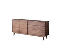 SFANIIX Mobile Buffet Decorazione for ingresso soggiorno in stile giapponese semplice in legno massello di noce nero, mobili contenitori for camera da letto Wabi-sabi(180 * 42 * 82cm)