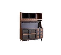 SFANIIX Mobile Buffet Mobiletto portaoggetti laterale da cucina in legno massello da 150 cm a parete, adatto for la cucina Credenza con Contenitore