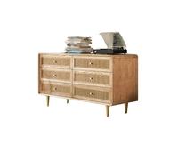 SFANIIX Mobile Buffet Sideboard in legno Rattan moderna camera da letto moderna armadietto dell'armadietto Credenza con Contenitore