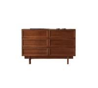 SFANIIX Mobile Buffet Tavolo con Cassetti e Ripostiglio per Soggiorno in Legno Massello 120 cm, Mobile Vintage con Deposito, adatto a Balcone, Ingresso etc Credenza con Contenitore