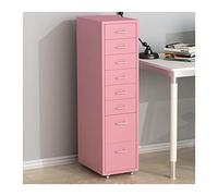 SFANIIX Mobiletto portadocumenti verticale in metallo con 8 cassetti for documenti legali/lettere/A4, mobiletto portaoggetti for ufficio domestico(MODEL D)