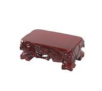 SFANIIX Supporto a Piedistallo Base for Piante in Vaso Vassoio Rettangolare scolpito in Pietra Espositore for Decorazione Bonsai a Fiore Alto Base per Esposizione Piante(M)