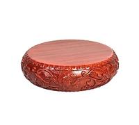 SFANIIX Supporto a Piedistallo Modello di Fiore Base for Intaglio del Legno Base in Legno massello Vaso Pietra Giada Teiera Acquario Statua di Buddha Base Decorazione Base per Esposizione Piante(A)