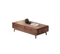 SFANIIX Tavolo Centrale Moderno 120cm Tavolino Minimalista in Legno Massello, Mobile Sociale in Noce per Casa, Adatto a Intrattenimento, Trattative e Riunioni Tavolino da Caffè(140x70x42cm)