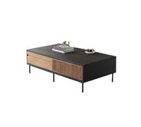 SFANIIX Tavolo centrale moderno da 130 cm, console Wabi-Sabi retrò a blocchi di colore, tavolino da tè nero con cassetto per la casa, mobili per soggiorno adatto per hotel e salotti (160 x 80 x 40 cm)