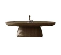 SFANIIX Tavolo Centrale Moderno Tavolino da caffè ovale grande, cinese, retrò, semplice, decorativo Tavolino da Caffè(120cm)