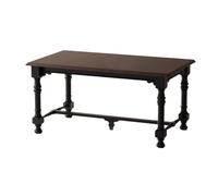 SFANIIX Tavolo da Pranzo Tavolo da pranzo grande in legno massello retrò for casa, ristorante, nero, lungo