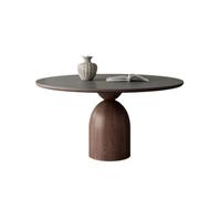 SFANIIX Tavolo da Pranzo Tavolo Da Pranzo In Ardesia In Legno Massello Color Noce Retrò Creativo For La Casa Rotondo(M:130CMX120CMX75CM)