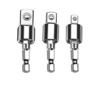 SFCNCVBTBX 1 pz/3 pz 1/4" 3/8" 1/2" Adattatore for bussola for trapano elettrico Convertitore for quadrata girevole for avvitatore a percussione Presa di corrente(3PCS)