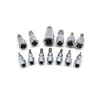 SFCNCVBTBX 3/8"" 1/4"" 1/2"" 13 pezzi/set universale manicotto testa esagonale Cr-v set di punte adattatore for da trapano SAE e bussole metriche chiave a bussola Presa di corrente