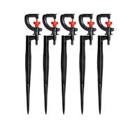 SFCNCVBTBX Irrigatore a goccia rotante a 360 gradi, 5 pezzi, con picchetto, tubo flessibile da 4/7 mm, ugelli for irrigazione giardino, prato(Ax5pcs)