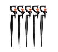 SFCNCVBTBX Irrigatore a goccia rotante a 360 gradi, 5 pezzi, con picchetto, tubo flessibile da 4/7 mm, ugelli for irrigazione giardino, prato(Bx5pcs)