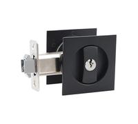 SFCNCVBTBX Serratura for porta a scomparsa quadrata con chiavi, serratura for scorrevole del fienile, invisibile, incassata, for porte spessore da 1 3/8" a 2 3/16"(BLACK_OTHER)