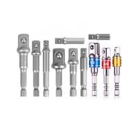 SFCNCVBTBX Set di adattatori for bussola prolunga for trapano elettrico, cacciavite a quadrata, 11 pezzi, set for con gambo esagonale Presa di corrente(Silver)