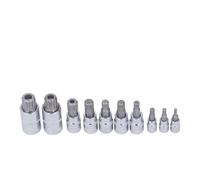 SFCNCVBTBX Set di bussole a tripla punta M4 a 1/4 pollice, 3/8, 1/2 con scatola immagazzinaggio. Bussola for punte scanalate Presa di corrente