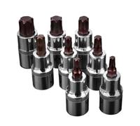 SFCNCVBTBX Set di bussole for cacciaviti modello 1/2, kit for punte esagonali Torx S2, set strumenti riparazione antimanomissione con attacco T27-T70, custodia rossa Presa di corrente