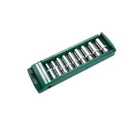 SFCNCVBTBX Set di chiavi a bussola esagonale for cricchetto da 1/4, 3/8 e 1/2, corta lunga, cacciavite a profonda, chiave a, utensile a con supporto Presa di corrente(3-8 Long 9pcs)