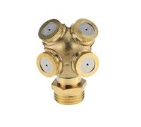 SFCNCVBTBX Ugello nebulizzatore da 1/2" Raccordo for in ottone for tubo flessibile for Irrigatore for acqua regolabile for irrigazione del prato giardino(4 nozzles)