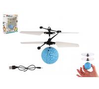 Sfera a elicottero che reagisce ai movimenti con cavo USB blu
