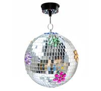 Sfera a specchio da discoteca - Riflettente da 20 cm, Decorazione sferica, Lunga Durata, Design con piastrelle in ad anello per appendere, Riflettore di luce per feste | Decorazioni di illuminaz