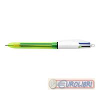 SFERA BIC 4 COLORI 12PZ FLUO NERO/BLU/ROS/GIALLO